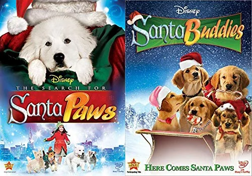 Disney Christmas Dogs - The Search for Santa Paws & Santa Buddies DVD Covers